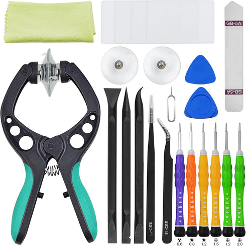 iPhone Screen Opening Tool Kit, 22Pcs Repair Precision Screwdriver Set Compatible with iPhone, iPad, Cell Phone, PS4, Smart Watch, Computer, PC, T...