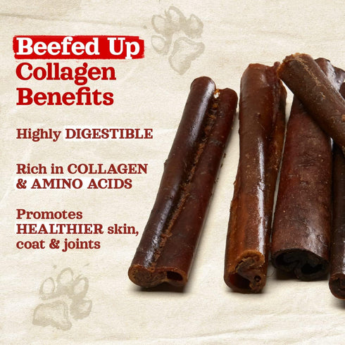 Natural Farm Bully Coated Gourmet Collagen Sticks (12 Inch, 3 Pack), Real Bully Beef Coated, 95% Natural Collagen Dog Chews, Supports Healthy Join...
