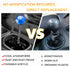 Round Ball Shift Knob Universal Marble Style Gear Shift Knob 5 6 Speed for Manual Automatic Vehicles with Adapters (Dark Blue)...