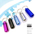 5 Pack - Aluminum Keychain Medication Pill Box. Waterproof Portable Mini Travel Pill Boxes Medicine Vitamin Holder case. Bottle Container, Organiz...