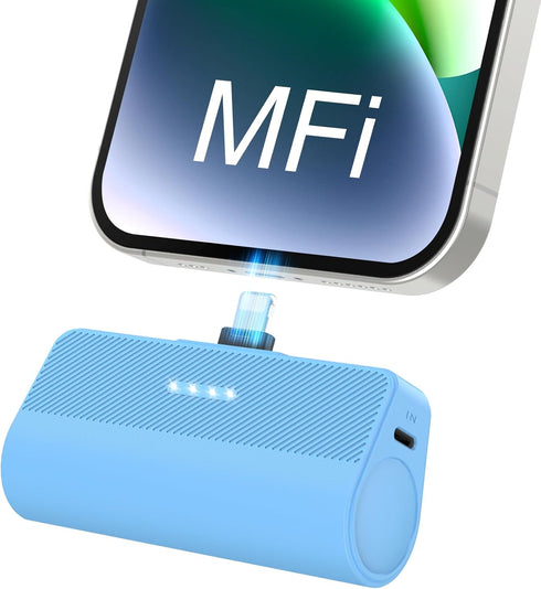 KKD Portable Charger for iPhone,Real MFi Certified with 5000mAh 12W Small Power Bank Phone Charger Battery Pack for iPhone Series 14/13/12/11/XR/X...