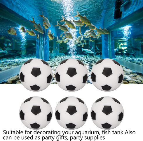 10Pcs Small Plastic Soccer Decoration Floating Soccer Aquarium Decoration Aquarium Decor Ball Toy for Kids Party Fish Decor S...