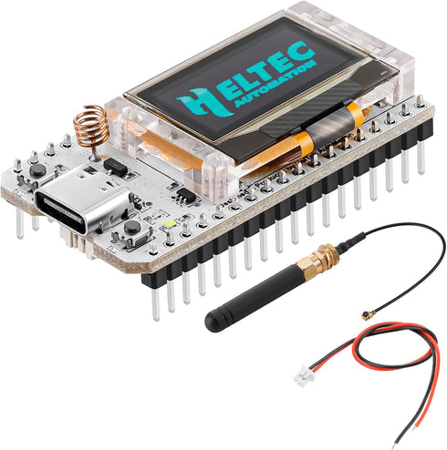 MakerFocus ESP32 Development Board SX1262 863 928MHz LoRaWAN WiFi Bluetooth Dual Core 240MHz Integrated CP2102 with 0.96" OLED Display and Antenna...