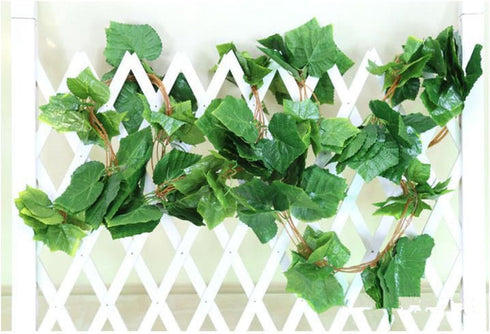 Elegant 38 Ft Autumn Artificial Grape Leaf Garland - 5 Strands, Highly Realistic Fall Decor for Weddings, Home, Parties, & Wall Display...