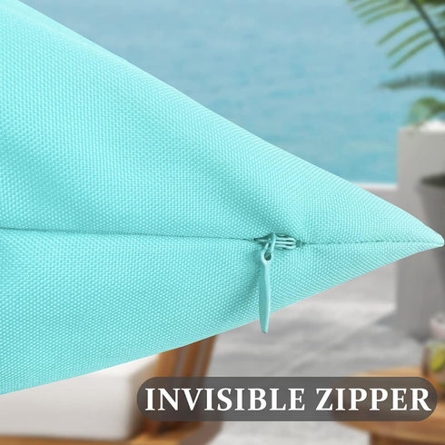 Pack of 2 Outdoor Waterproof Throw Pillow Covers Durable Vibrant Decorative Outdoor Pillows Cushion Case Pillow Shell for Patio Couch, Tent, Sunbr...