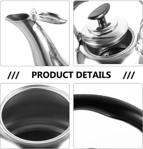 Luxshiny 1pc Chirping Kettle Hiking Tea Kettle Whistling Tea Kettle Loose Leaf Tea Kettle Stoveto Gas Stove Top Teapot Stove Teapot Stainless Stee...