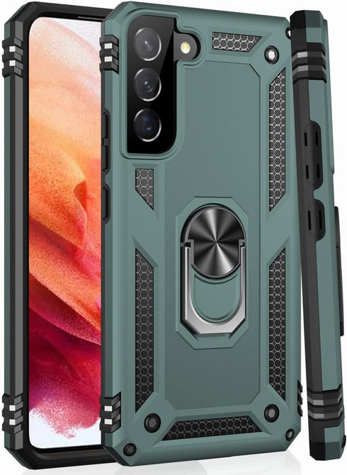 IKAZZ for Galaxy S22 Plus Case,Military Grade Shockproof Heavy Duty Protective Phone Cover Pass 16ft Drop Test with Magnetic Kickstand Car Mount H...