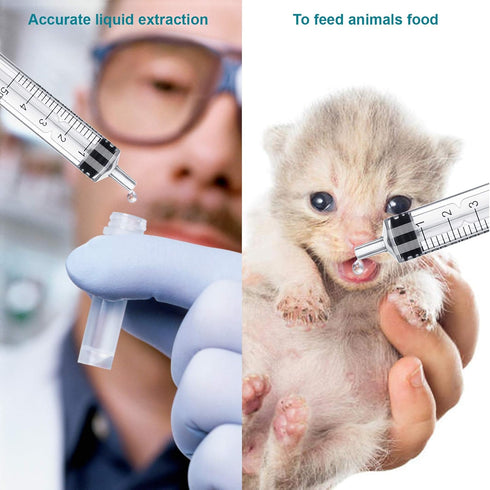 12 Pack - 5ml Plastic Syringes Separate Sterile Packaging Small Syringe Without Needle for Plant Hydroponic Liquid Measurement Pets Feeding Tools ...