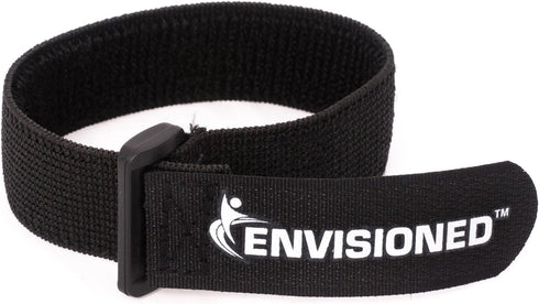 Elastic Reusable Cinch Straps 1"x12" - 10 Pack Hook and Loop - Plus 2 Free Bonus Reusable Cable Ties...