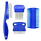 4 Different Kinds of Flea Combs, Stainless Steel Round Teeth Dog Cat Lice Combs, Durable Fine Tooth Pet Tear Stain Remover Tool (Blue)...