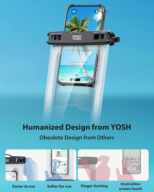 YOSH 2024 IPX8 Floating Waterproof Phone Pouch, Floatable Waterproof Phone Case Dry Bag for Swimming with Adjustable Lanyard for iPhone 15 14 13 1...