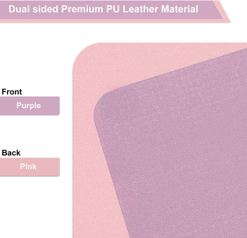 Dual Sided PU Leather Desk Pad, Mouse Pad, Office Desk Mat, Non-Slip Laptop Desk Pad, Waterproof Desk Writing Pad for Office and Home (23.6" x 11....