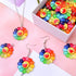 20pcs Colorful Sunflower Charms Resin Rainbow Smiling Face Flower Pendants Sunflower Beads Charm Collection Crafts for DIY Bracelet Necklace Earri...