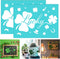 2Pcs 11x8.5inch Saint Patrick's Day Silk Screen Stencils, Lucky Four-leaf Clovers Self-Adhesive Stencils Reusable Silkscreen Mesh Stencils for Pri...