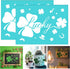 2Pcs 11x8.5inch Saint Patrick's Day Silk Screen Stencils, Lucky Four-leaf Clovers Self-Adhesive Stencils Reusable Silkscreen Mesh Stencils for Pri...