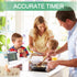 Photect 2 Pieces Digital Dual Kitchen Timer 3 Channels Count UP/Down Timer Cooking Timer with Magnetic Back Loud Alarm Large Display Countdown Tim...