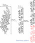 Aleks Melnyk No.269 Metal Stencil, Rose Flower Branch, Rose Vine, Swirls, Leaf Blossom, Small Stencil, 1 PC, Template for Wood Burning, Engraving,...