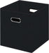 Black Foldable Storage Cubes Bins , Fabric Storage Box Cubes Organizer Baskets with Dual Handles for Home Organizer (Black)...