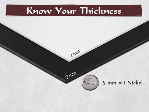 The Foamory EVA Foam Cosplay - 2mm Thick (1mm to 10mm) - Extra Large Foam Sheets - Black or White - 35" x 59" Sheet - Ultra High Density Craft Foa...
