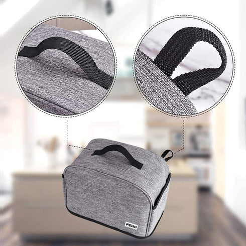 iFedio Toaster Cover 4 Slice with Storage Pockets, Toaster Dust Cover, Washable & Waterproof (Grey)...