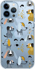 Blingy's for iPhone 13 Pro Case (6.1 inch), Fun Dog Style Cute Animal Pattern Funny Cartoon Design Transparent Soft TPU Protective Clear Case (Car...