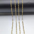 16.4 Feet Stainless Steel Paperclip Chains for Jewelry Making Gold Plated Bulk Bracelet Necklace Chain with Lobster Clasps and Jump Rings (3mm Wid...