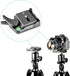 Neewer® Black Aluminum Alloy Quick Release QR Plate Adapter with 1/4"-3/8" Screw and Bubble Lever for DSLR Camera Tripod Monopod Stabilizer Ball H...
