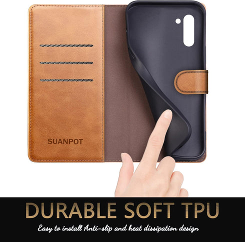 SUANPOT for Samsung Galaxy Note 10 6.3" with RFID Blocking Leather Wallet case Credit Card Holder, Flip Folio Book Cell Phone case Cover for Women...