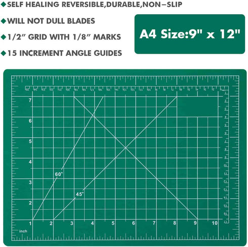 Anezus Craft Knife Precision Cutter and Self Healing Cutting Craft Mat Hobby Knife Set with 30 PCS Knife for Art Hobby Craft Scrapbooking Stencil...