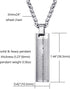 MOO&LEE Stainless Steel Lords Prayer Bar Necklace for Men 24 Inches Link Chain...