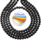 LPBeads 200Pcs Polished 6mm Round Natural Black Obsidian Gemstone Loose Beads with Stretch Cord for Jewelry Making Bracelets...