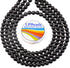 LPBeads 200Pcs Polished 6mm Round Natural Black Obsidian Gemstone Loose Beads with Stretch Cord for Jewelry Making Bracelets...