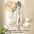 Utensil Holder for Kitchen, Wall Mount Plastic Clear Flatware Organizer Countertop...