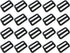 20 Pcs 1-1/2 Inch Plastic Triglides Slides for Webbing, Fasteners Strap and Backpack (38mm, Black)...