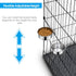 Dog Food Water Bowl for Cage with Clamp Holder, Stainless Steel Pet Kennel Hanging Bowls Non-Spill Detectable Bowls Crate Feeder for Small Medium ...