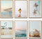 iMagitek Set of 6 Unframed California Coastal Surf Wall Art Prints, Beach Sunset Wall Poster, Surfboard Wall Art (8" x 10")...