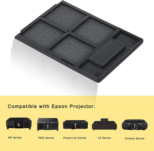 Replacement ELPAF13 V13H134A13 Filter for Epson Projector Powerlite Home Cinema 83+ 700 S5 S6 W6 EB-S6 S62 410W TW420 X6 822 83H X5 S52 400W Air F...