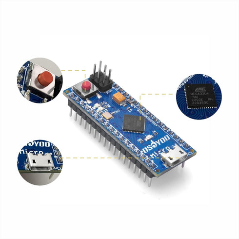 Gowoops Micro Board, Leonardo Mini Controller 5V 16 MHz ATmega32u4 Module...
