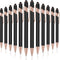 12 Pieces Ballpoint Pen with Stylus Tip, 1.0 mm Black Ink Metal Pen Stylus Pen for Touch Screens, 2 in 1 Stylus Ballpoint Pen (Black and Rose Gold...