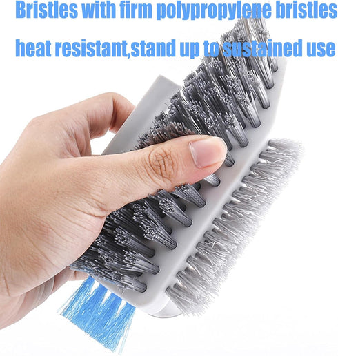 4-in-1 Grout Brush with Squeegee,Durable Bristles,Heavy-Duty Scrub Brushes for Cleaning with Stiff Bristles Cleaning Brush for Bathroom & Kitchen,...