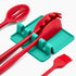 Aqua Green Silicone Spoon Rest for Stove Top with Drip Pad (Two Pack) - Heat-Resistant, BPA-Free Utensil Rest & Spoon Holder for Kitchen Counter -...