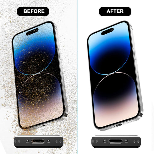 20x USB C Dust Cover Plugs Black Anti Dust Silicone Type C Charging Port Protection Caps Compatible with iPhone 15 Plus Pro Max/Samsung S24-S20/Ma...