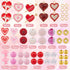 SUNNYCLUE 1 Box Valentine's Day Beads Heart Shaped Love Beads 8mm Round Red Pink Acrylic Beads Rhinestone Bead Bulk Spacer Beads Beading Kit Valen...