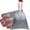 Small Drawstring Trash Bags 4 Gallon 1.1mil-75 Count Tear-Free Gray Individual Unscented Small Garbage Bags Separated Unscented for Bathroom Kitch...