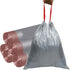 Small Drawstring Trash Bags 4 Gallon 1.1mil-75 Count Tear-Free Gray Individual Unscented Small Garbage Bags Separated Unscented for Bathroom Kitch...