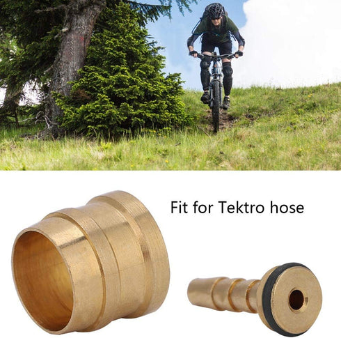 Olive and Connecting Insert, Hydraulic Brake Barb Olive, Mountain Bike Olive Barb, Brake Hose and Brass Connection Insert Kit for Hydraulic Disc B...