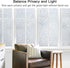 DOWELL Window Privacy Film, Frosted Glass Window Film, Non Adhesive Decorative Static Cling, Opaque Door Vinyl, UV Blocking Glass Sticker Covering...
