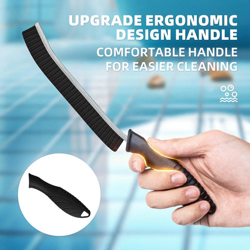 2 Pack Cleaning Brush, Pool Brush, Grout Brush, Hard Bristle Crevice Cleaning Brush, Multifunctional Deep Cleaning Supplies for Swimming, Walls, S...