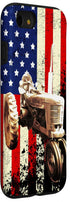 iPhone SE (2020) / 7 / 8 Tractor US American Flag Vintage Patriotic Farm Farmer Gift Case...