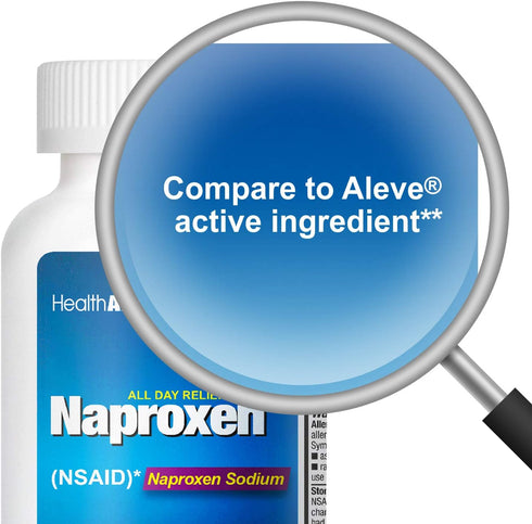 HealthA2Z® Naproxen Sodium | 220mg | 300 Counts | NSAID | Fast Pain Relief | Fever Reducer...
